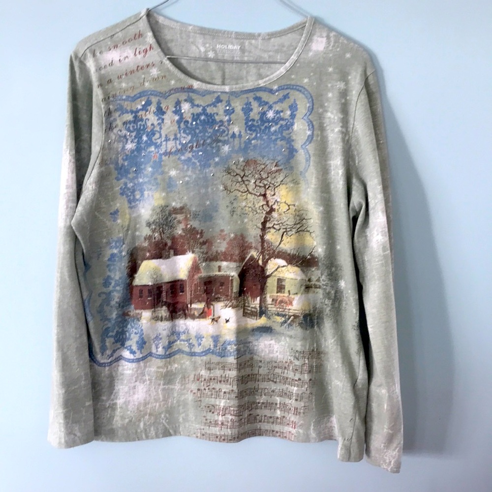 Fun holiday shirt with sparkle!
